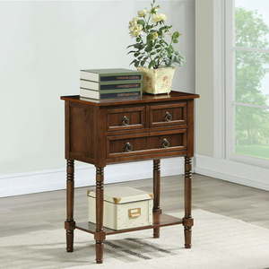 lot 3109 image: Convenience Concepts Kendra 3 Drawer Hall Table with Shelf Espresso