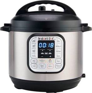 lot 6033 image: Instant Pot - 6Qt Duo Pressure Cooker - Silver