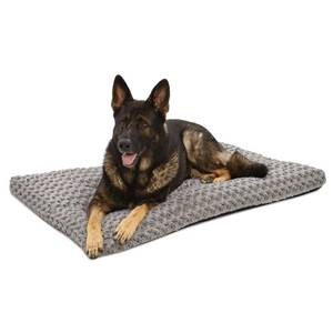 lot 6050 image: QuietTime Dog Bed & Crate Mat Deluxe Ombre Swirl Fits 48 Crate Gray
