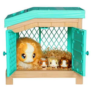 lot 6057 image: Little Live Pets Mama Surprise Soft Interactive Mama Guinea Pig and her Hutch and her 3 Surprise Babies 20 Sounds & Reactions Toys for Kids Ages 4