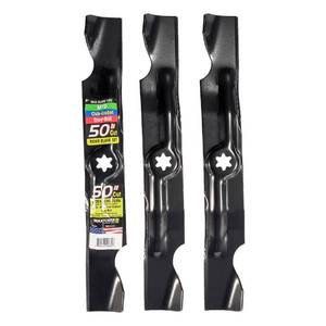 lot 6078 image: MaxPower 3 Blade Set for Many 50 in. Cut MTD, Cub Cadet, Troy-Bilt Mowers Replaces OEM #s 742-04056, 942-04056, 112-0316