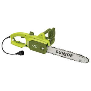 lot 6079 image: Sun Joe SWJ599E Tree Limb Master Electric Handheld Chainsaw 14-Inch 9-Amp Low-Kickback