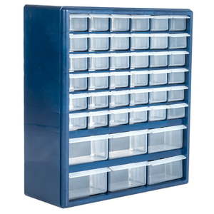 lot 6100 image: Stalwart Deluxe 42 Drawer Compartment Storage Tool Box