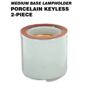 lot 7902 image: Leviton 30 Medium Base Two Piece Porcelain Incandescent Lampholder