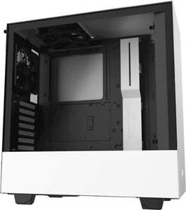 lot 7904 image: NZXT - H510 Compact ATX Mid-Tower Case with Tempered Glass for CPU - Matte White