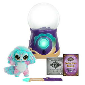 lot 7922 image: Magic Mixies Magical Misting Crystal Ball with Interactive 8 inch Blue Plush Toy and 80 Sounds and Reactions Electronic Pet Ages 5
