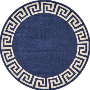 lot 3121 image: Unique Loom Rug 6x6ft Round Blue