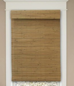 lot 3131 image: Home Decorators Collection 52-Inch W x 48-Inch L Honey Bamboo Cordless Roman Shades