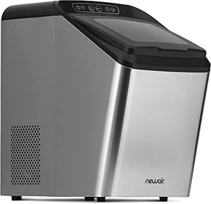 lot 1690 image: NewAir Nugget Ice Maker, Silver, 17 x 9 x 16- Retail $412.29