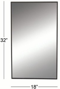 lot 1746 image: WD Rect Wall Mirror 18 W x 32 H