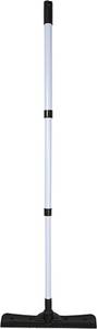 lot 2142 image: Compact FURemover Pet Hair Removal Broom with Squeegee and Telescoping Handle That Extends from 18-40 Inches, GrayBlack