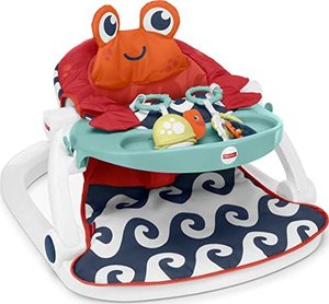 lot 3064 image: Fisher-Price Sit-Me-Up Floor Seat with Tray Crab, Infant Chair