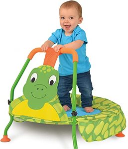 lot 6049 image: Active Play Galt Toys 28-Inch Nursery Trampoline, with Hand Rail, Turtle