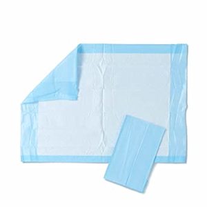 lot 6055 image: Medline Industries, Inc. MSC281224C Ultra Lightweight Tissue and Plastic 17 x 24 Disposable Underpad,12 Bags Of 25 Blue