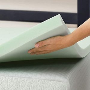 lot 6062 image: 1.5 Green Tea Ventilated Memory Foam Topper Short Queen for RVs 74 591.5