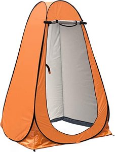 lot 6084 image: Privacy Shelter Pop Up Tent With Carrying Bag Orange