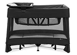 lot 7938 image: 4moms Breeze Plus Portable Playard with Removable Bassinet and Baby Changing Station, Easy One-Handed Setup, from The Makers of The mamaRoo