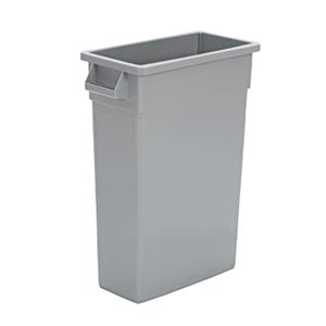 lot 10369 image: Amazon Commercial 23 Gallon Slim Trash Can, Gray