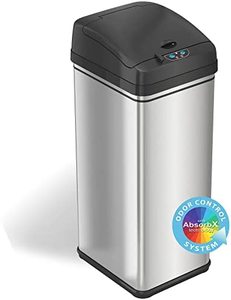 lot 10389 image: 13 Gallon Stainless Steel Trash Can