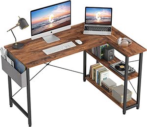 lot 10439 image: CubiCubi L Shaped Desk, Deep Brown&nbsp(stock photo approximate - exact stylesize unknown)