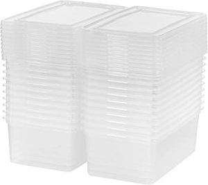 lot 10383 image: IRIS 20pcs CNL-5 Small Clear Storage Bins