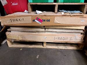 lot 5117 image: Lot of 5 Pizza Oven Stones ( Ask Ben for Measurements)