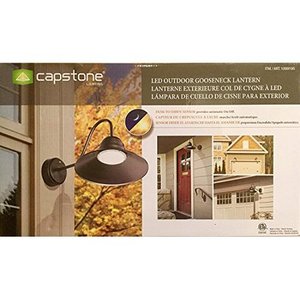lot 8008 image: capstone lighting led outdoor gooseneck lantern