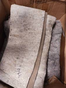 lot 5382 image: box of padded anti slip rug pads for oriental rugs on hardwood floors, etc
