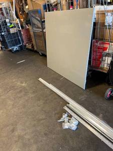 lot 6524 image: l toilet partition with commercial partition accessories and parts- south wall
