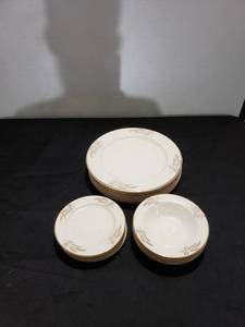 lot 8751 image: lifetime china prairie gold dishes