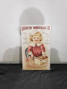 lot 8827 image: Ludington Woodenware Co. metal sign