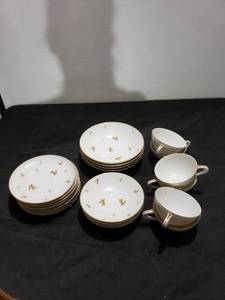 lot 8860 image: Sango Yellow Chintz fine china