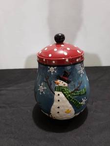 lot 8873 image: snowman cookie jar