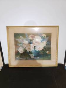 lot 8900 image: signed flower picture