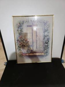 lot 8902 image: signed window scene picture