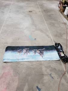 lot 8935 image: NIP wolf rug