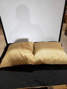 lot 8980 image: pair yellow striped pillows