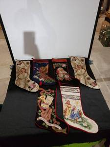 lot 9227 image: lot of embroidered stockings
