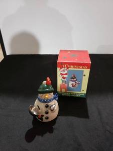lot 9252 image: snowman measuring spoon holder NIB