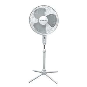 lot 1100016 image: Comfort Zone CZST161BTE 16 Oscillating Pedestal Fan, 3-speed Options, 90-Degree Oscillating Head, Adjustable Height and Tilt, Powerful Air Flow, White