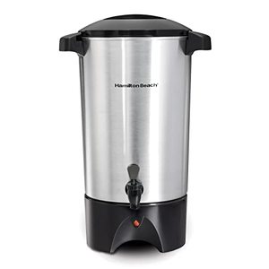 lot 1100017 image: Hamilton Beach 45 Cup Coffee Urn and Hot Beverage Dispenser, Silver