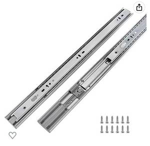 lot 1100019 image: 6 Pairs Of 22 Inch Hardware 3-section Full Extension Ball Bearing Side Mount Lb
