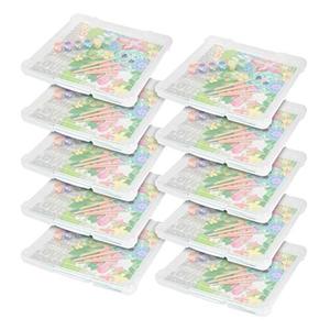 lot 1100023 image: IRIS USA 10 Pack Clear Scrapbook Paper Storage Boxes, Portable Craft and Art Project Case for 12 x 12 File Paper, Plastic Storage Box Office Documents Holder