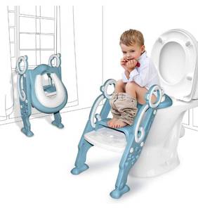 lot 1100032 image: GrowthPic Toddler Toilet Seat with Step Stool Ladder for Boy and Girl Baby, Potty Training Seat Kids Toilet Trainer