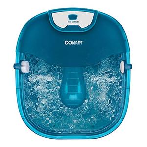 lot 1100067 image: Conair HEAT SENSE Pedicure Foot Spa Bath with Massaging Foot Rollers, Soothing Bubbles, Pumice and Nail Brush, and Foot Bath Massager with Heat