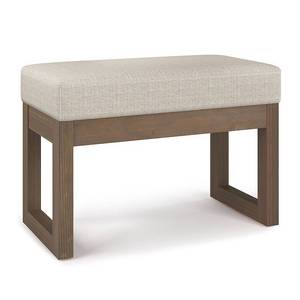 lot 1100107 image: Simpli Home - Milltown Rectangular Contemporary WoodFoam Bench Ottoman - Platinum