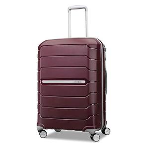 lot 1100114 image: Samsonite Freeform Hardside Expandable with Double Spinner Wheels, Checked-Medium 24-Inch, Merlot