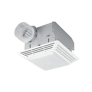 lot 1100115 image: Broan-NuTone HD80L Heavy Duty Ventilation Fan Combo for Bathroom and Home, 100-Watt Incandescent Light, 80 CFM, Matte White