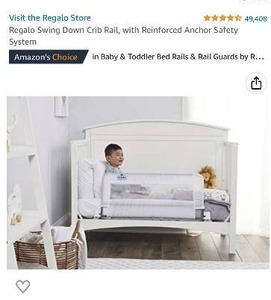 lot 1100131 image: Regalo Swing Down Crib Rail, White