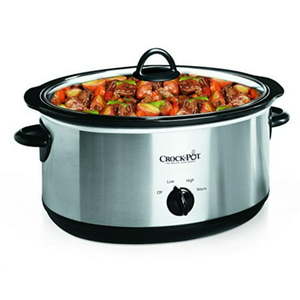 lot 1100146 image: Crock-Pot SCV700SS Stainless Steel 7-Quart Oval Manual Slow Cooker 7 Quart